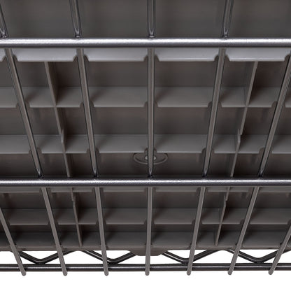 Seville Classics Heavy Duty NSF Bin Rack Solid Steel Wire Shelving Storage Unit, Patented Organizer for Garage, Warehouse, Office, Restaurant, Classroom, Kitchen, Gray, Includes 16 Bins