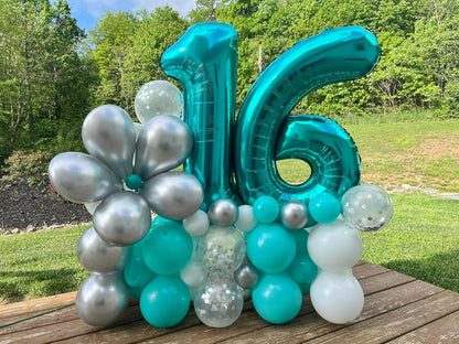 Number 9 Balloon by [Brand Name] - 40 Inch Light Blue Giant Foil Balloon for 9th Birthday Party Decorations