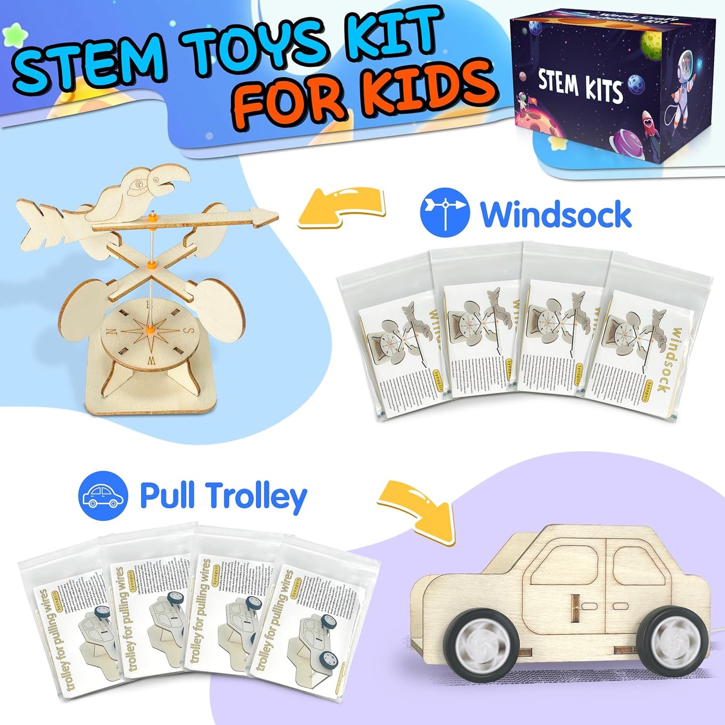 24 Packs 6 1 8-12 8 9 10 11 12 LINAYE STEM Kits for Kids, in Treasure Box Toy Stem Projects Crafts for Kids Age