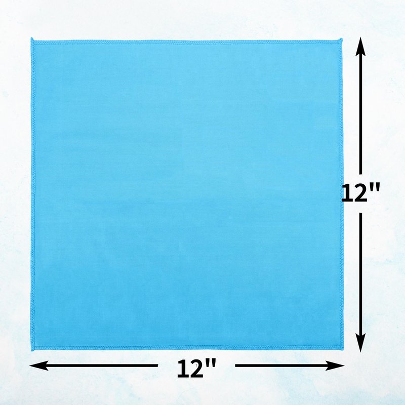 HOMERHYME Microfiber Glass Cleaning Cloth, 12 Pack Window Glass Cleaning Rags, Reusable Lint-Free Streak Free Polishing Cloth Wipes for Stainless Steel, Eyeglasses, Mirrors, Screens & Lenses,12" 12"