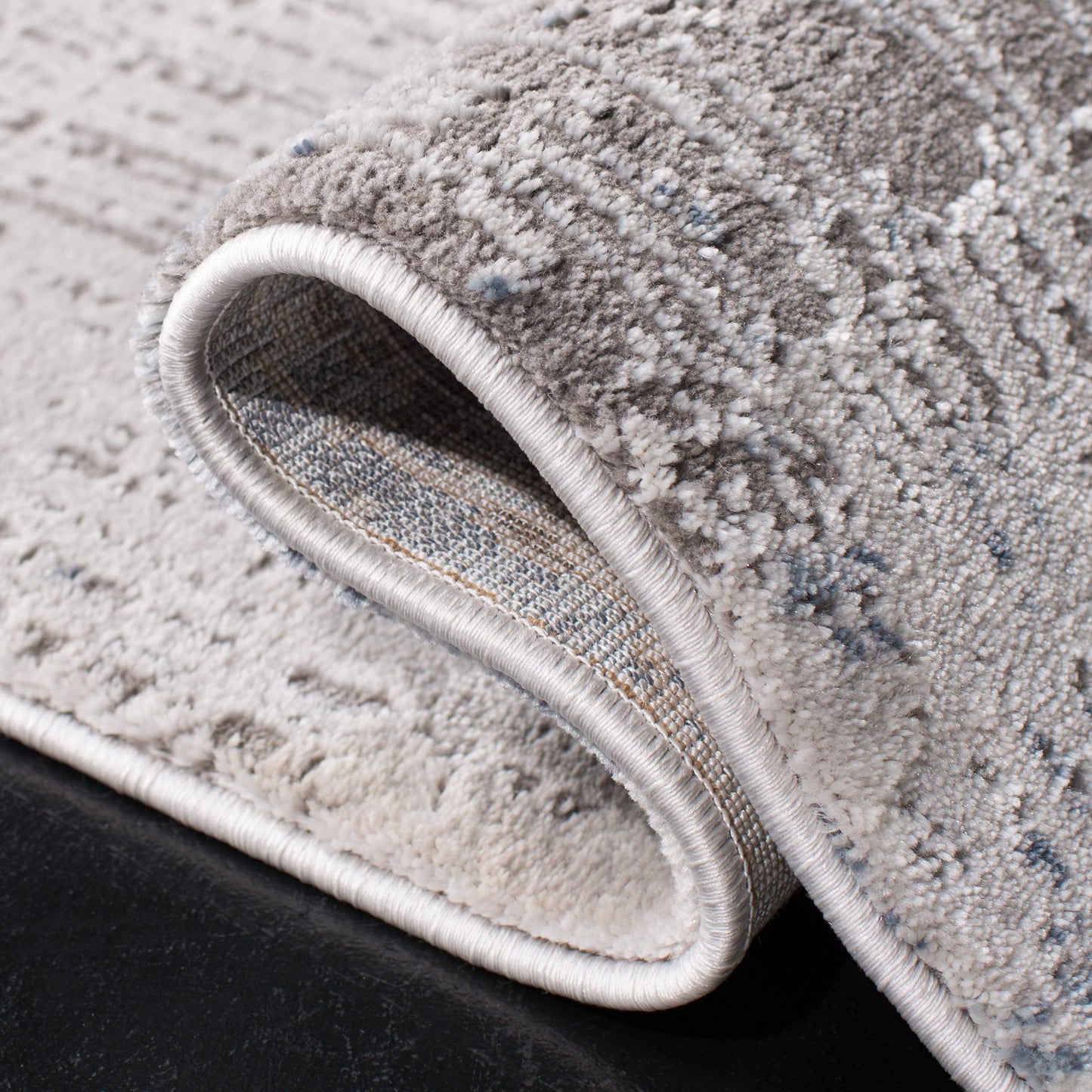 SAFAVIEH Craft Collection Area Rug - 10'6" x 14', Grey & Blue, Modern Abstract Design, Non-Shedding & Easy Care, Ideal for High Traffic Areas in Living Room, Bedroom (CFT874F)