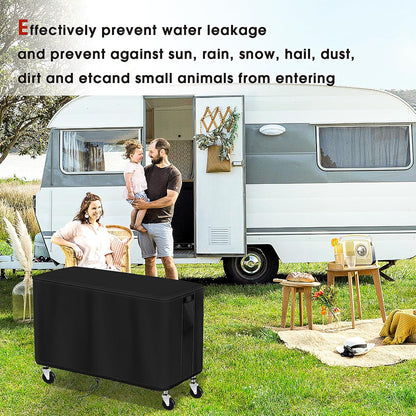 550 lbs 2 36"Lx18"Wx29"H, Outdoor Cart Cover for ELAFROS Tier Plastic Utility Cart, Waterproof Service Cart Covers