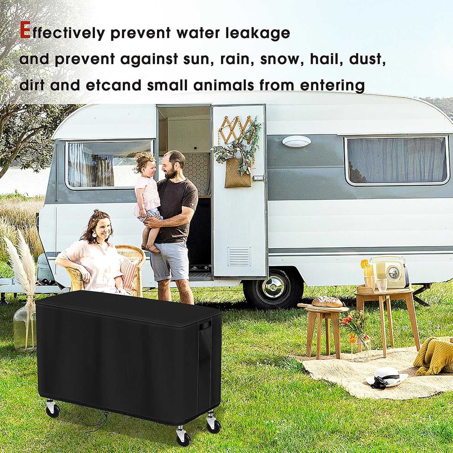 35-inch 35"L17"W29"H, Patio Table Cover for WDT Utility Cart, Waterproof Service Cart Cover for Rolling Tool Carts /