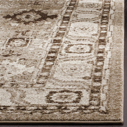 SAFAVIEH Vintage Hamadan Collection Area Rug - 3' Square, Taupe, Traditional Persian Design, Non-Shedding & Easy to Clean, Ideal for Living Room, Bedroom, Dining Space (VTH214T)