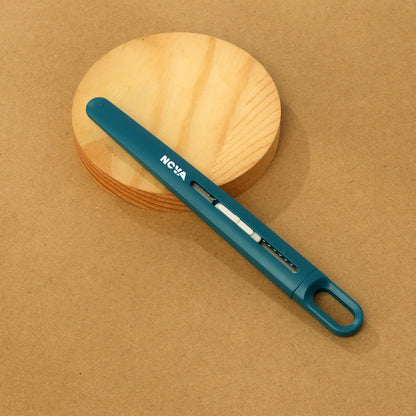 Precision Knife Safety Box Cutter - Self Retractable, Slim, Quick Adjustable Blade Length - Perfect for Trimming, Crafts, Packages and PCB Board Work, ldeal for Cast Vinyl Company (Teal)
