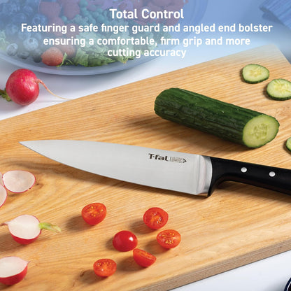 T-fal Ice Force German Stainless Steel Bread Knife, 8 Inch, High Cutting Precision, Ultra Sharp Blades