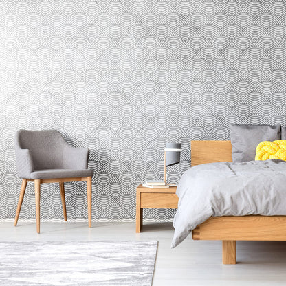 9 Pieces Tile Stencil Set Geometric Wall Stencil Modern Wall Stencil Modern Geometric Tile Template Reusable Wall Template Plastic Drawing Stencils for Ceramic Tile Wood Wall Home Decor (12 x 12 Inch)