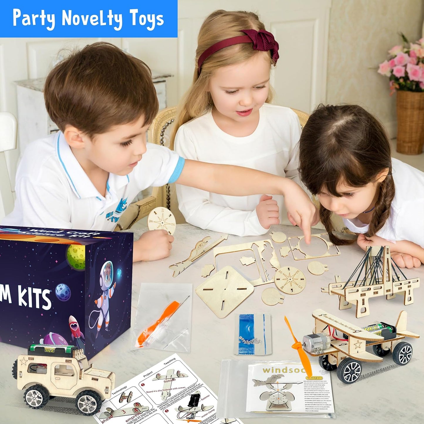 24 Packs 6 1 8-12 8 9 10 11 12 LINAYE STEM Kits for Kids, in Treasure Box Toy Stem Projects Crafts for Kids Age