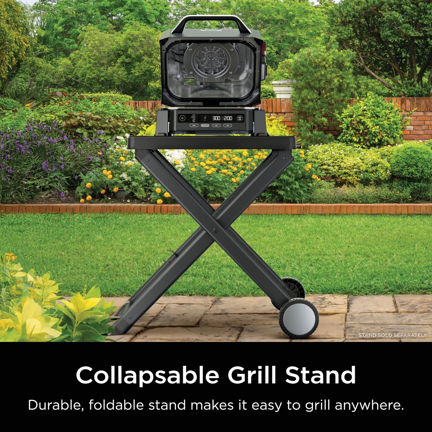Ninja Woodfire Outdoor Grill & Smoker, 6-in-1 Functionality, Grill, Smoke, Bake, Roast, Air Fry, Broil, Authentic Woodfire Flavors, Electric Heat, OG321