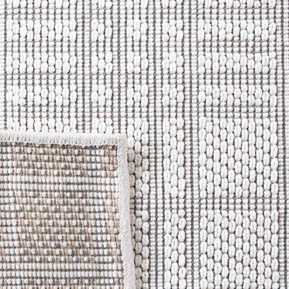 SAFAVIEH Bermuda Collection Runner Rug 2' x 6', Ivory & Light Grey, Non-Shedding, Machine Washable Indoor/Outdoor