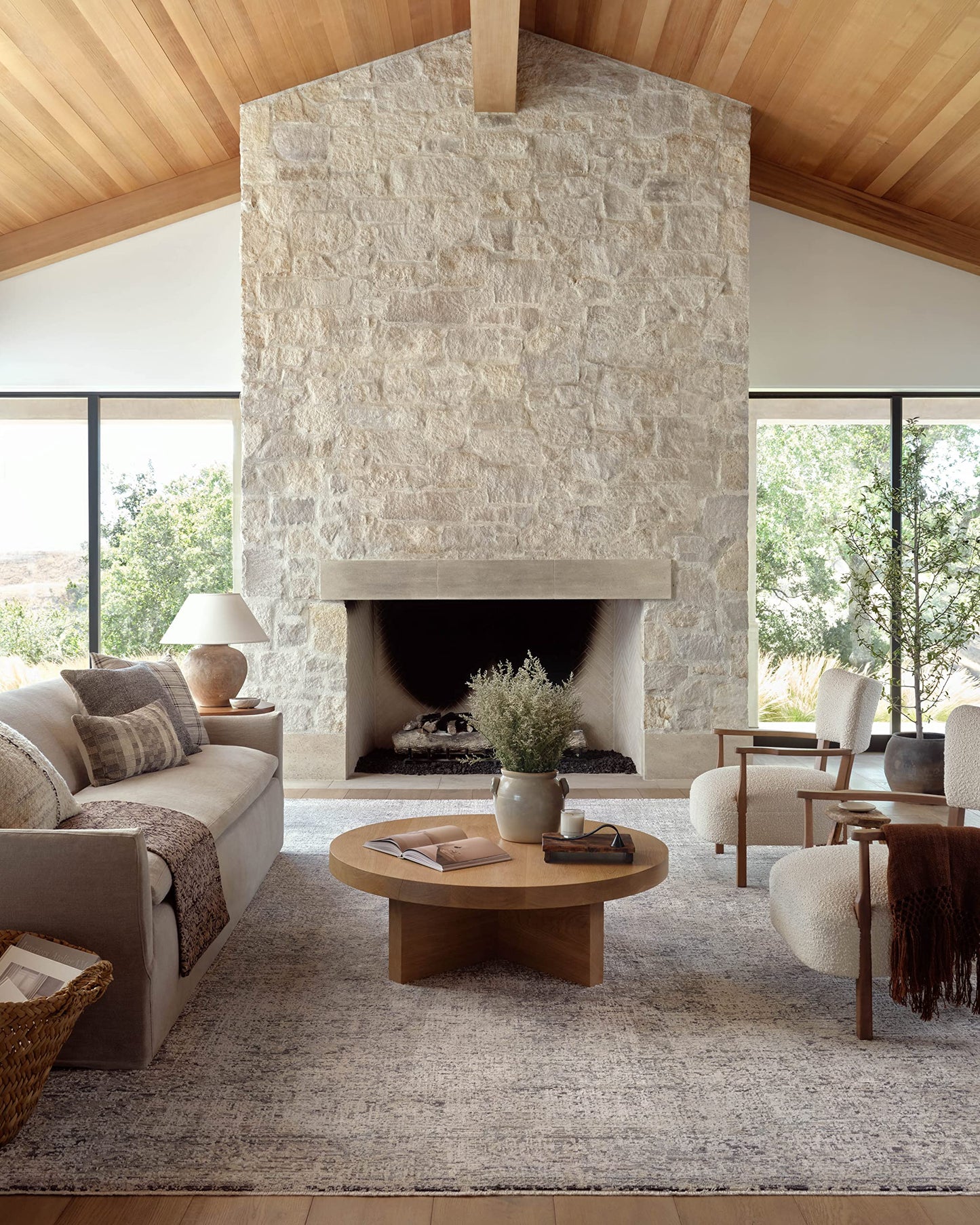 Loloi Amber Lewis Alie Collection ALE-01 Stone/Mist 7'-10'' x 10', .13'' Pile Height, Area Rug