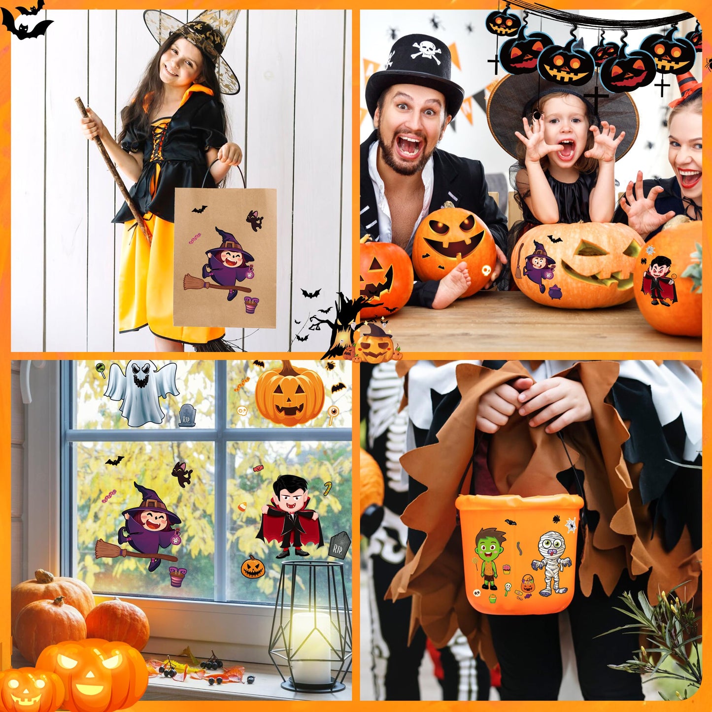LINAYE 120 Sheets Halloween Stickers Crafts for Kids Toddlers, Make Your Own Halloween Stickers for Goodie Treat Bag Fillers Game Activities for Kids Toddlers Party Favors