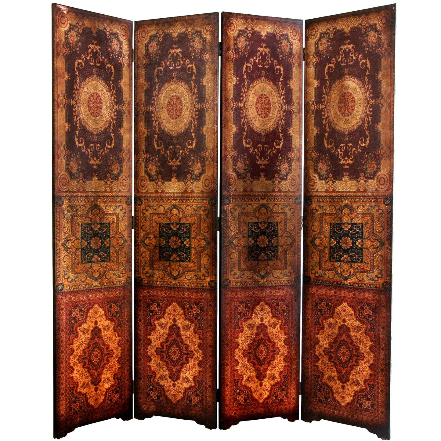 Red Lantern 6 ft. Tall Olde-Worlde Baroque Room Divider