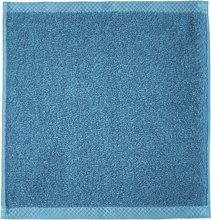 12" 12", 12-Pack, Amazon Basics Soft Cotton Washcloths, Quick-Dry, x Lake Blue