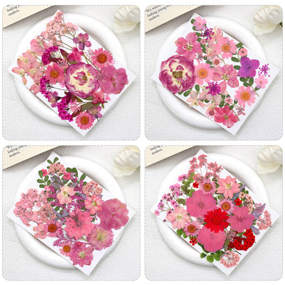 150Pcs Dried Pressed Flowers Leaves kit for Resin Molds,Pink Real Natural Dry Pressed Flowers for Nails Art Phone Cases Scrapbook Supplies Card Soap Candle Jewelry Making