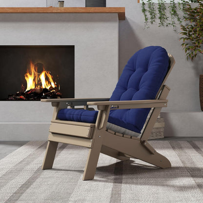Cushion,48.520.85.5 Inches,High FOOWIN Adirondack Chair Cushion, Thickened Rocking Chair Back Patio Cushions with Ties