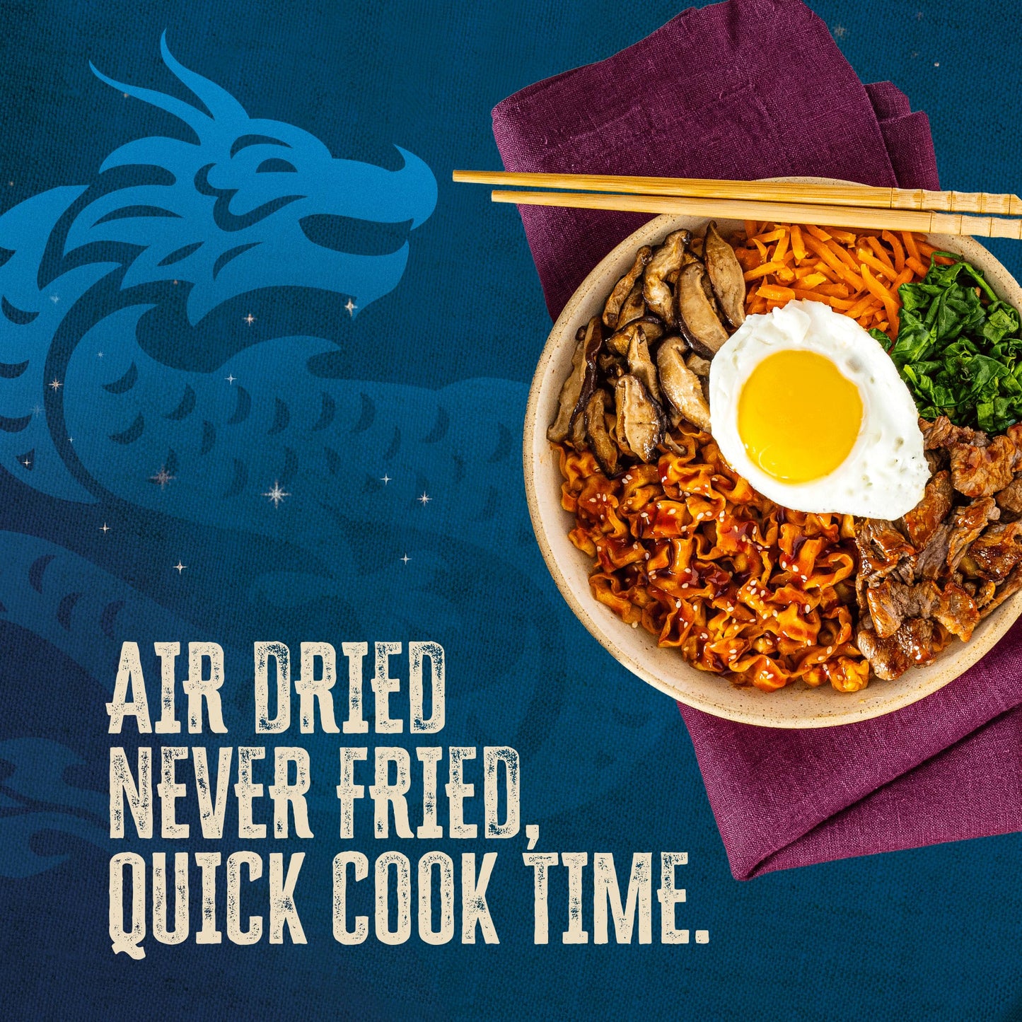 Blue Dragon Korean BBQ Saucy Noodles - 4.2oz (Pack of 3) - Knife Cut Thick Noodles w/Korean BBQ Sauce & Sesame Seed Garnish - Quick & Easy Meal with Bold Asian Flavors - Vegetarian Friendly