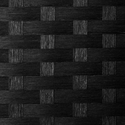 Red Lantern 3 ft. Short Woven Fiber Folding Screen - 8 Panel - Black