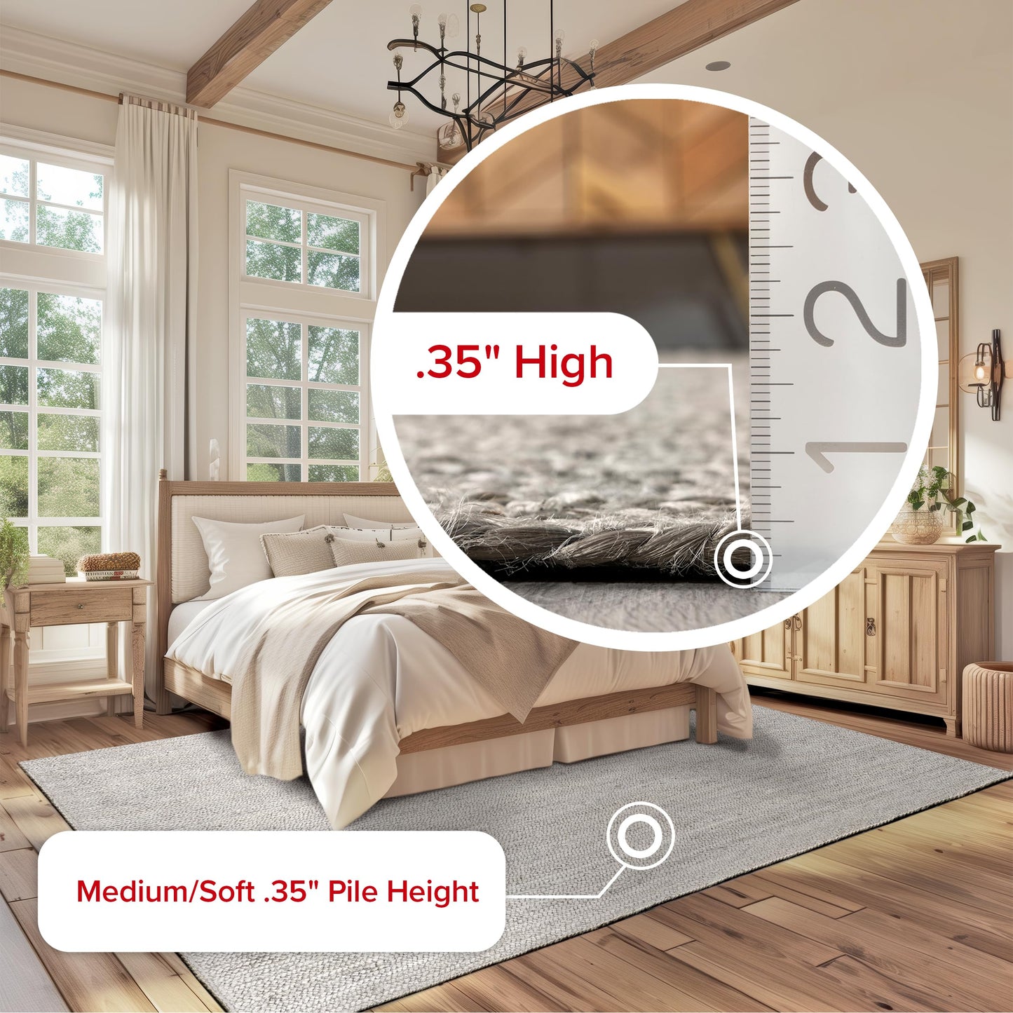nuLOOM 9x12 Rigo Jute Hand Woven Area Rug, Grey, Solid Farmhouse Design, Natural Fiber, For Bedroom, Living Room, Dining Room, Hallway, Office, Kitchen, Entryway