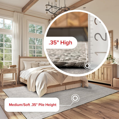 nuLOOM 9x12 Rigo Jute Hand Woven Area Rug, Grey, Solid Farmhouse Design, Natural Fiber, For Bedroom, Living Room, Dining Room, Hallway, Office, Kitchen, Entryway