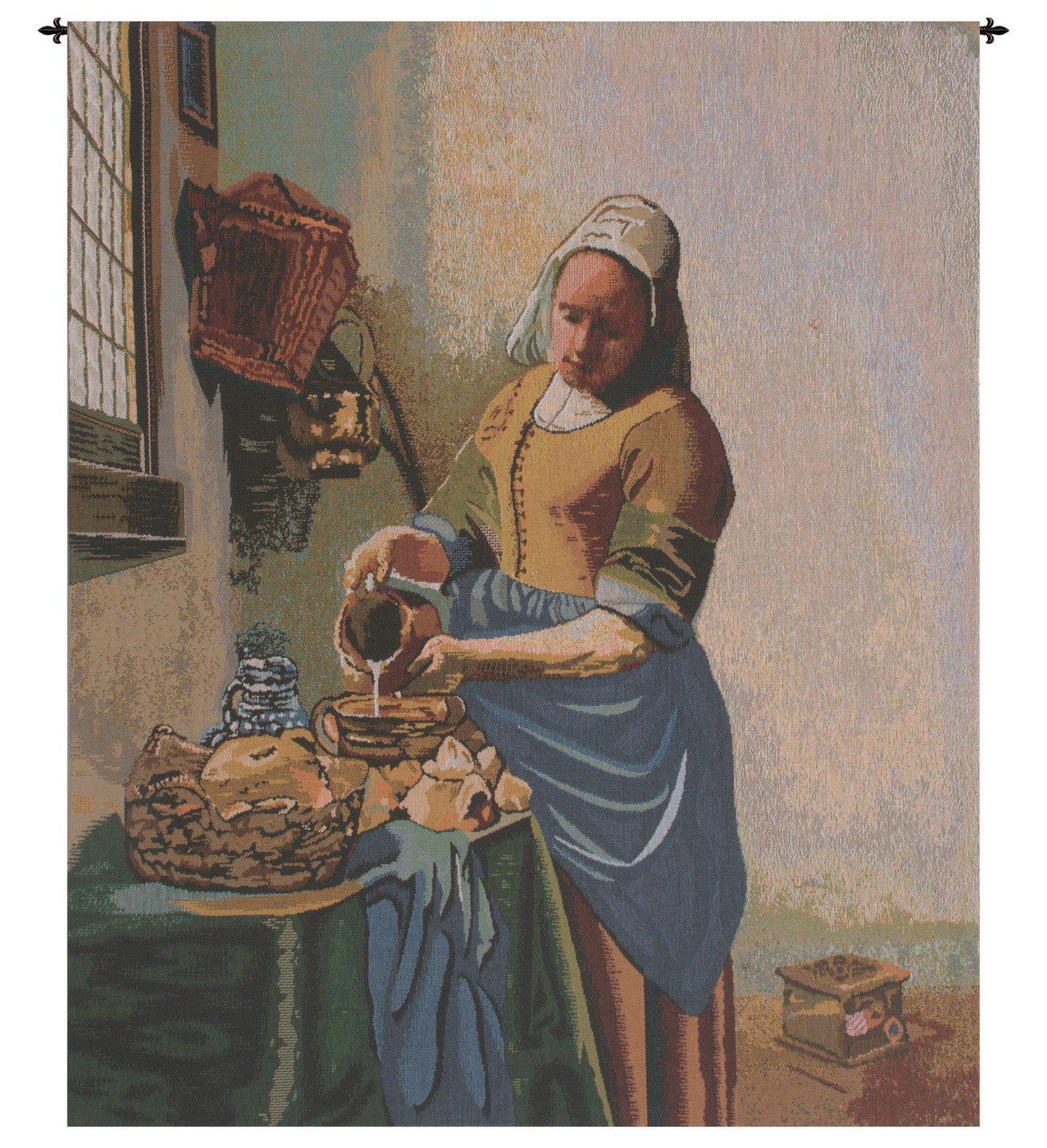 C Charlotte Home Furnishings Inc The Kitchen Maid Belgian Tapestry Wall Hanging | Viscose Cotton and Polyester Blend Wall Art | 32 in. x 26 in | Home Decor Accents