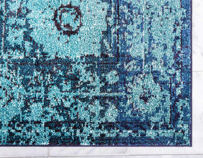 Unique Loom Medici Collection Vintage Botanical Traditional Blue Area Rug (10' 0 x 13' 0)