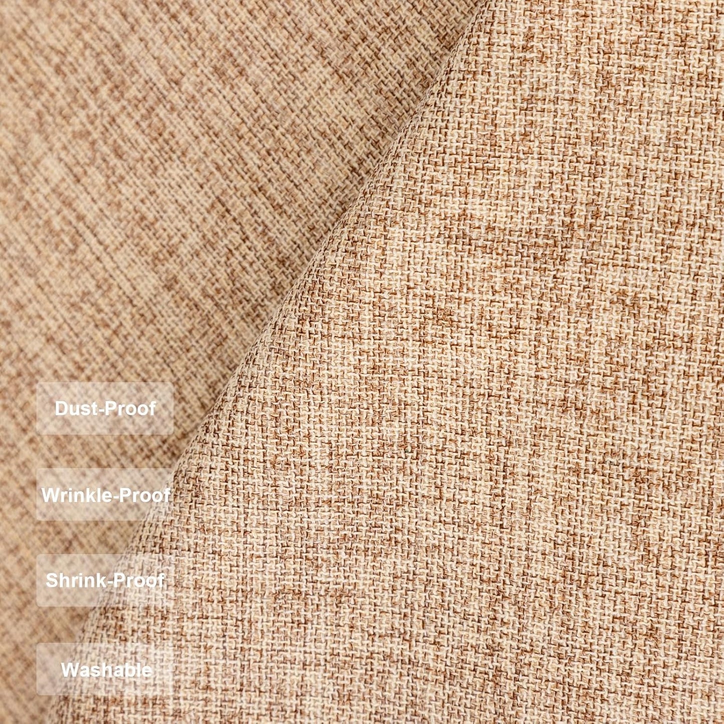 24 24 Inch Faux Linen Small Square Tablecloth Flaxen Textured Farmhouse Fabric Table Cloth Heavy Duty Wrinkle Resistant