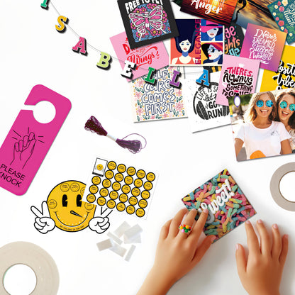 Glow in the Dark Wall Collage Kit for Teen Girls - 1000+ Stickers Teen Girl Room Bedroom Decor, Room Decor for Teen Girls - Teen & Tween Girls Trendy Stuff - Top Gifts for 10 11 12 13 14 Year Old Girl