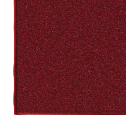 Sweet Home Stores Non-Slip Solid Design Rubberback Indoor Runner Rug for Kitchen, Hallways, Bathroom, Entrance, Bedroom 2'3" x 6', Red