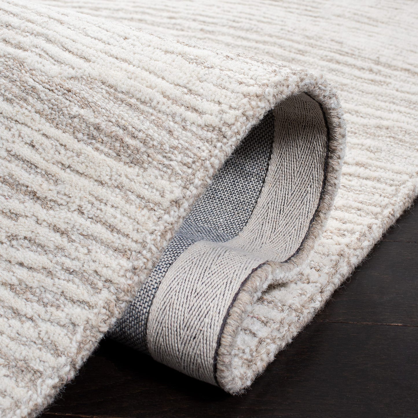 SAFAVIEH Metro Collection 8' x 10' NaturalIvory MET995A Handmade Premium Wool Living Room Dining Bedroom Area Rug