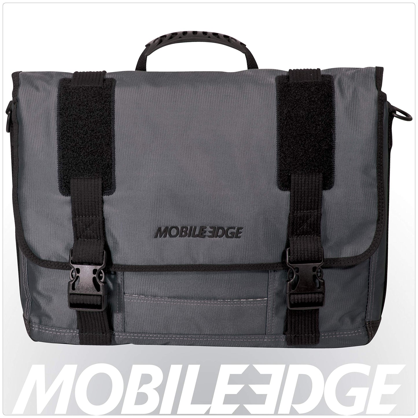 Mobile Edge ECO Laptop Messenger Bag for Men and Women, Fits Up To 17.3 Inch Laptops, Travel Work Computer Bag, Cotton Canvas, Padded Pockets, Black