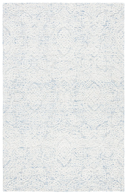 SAFAVIEH Area Rug 6x9 - Metro Collection - Light Blue & Ivory, Handmade Wool, Ideal for Living Room, Bedroom, Dining Space (MET998L)