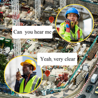 KETELESE T3F Walkie Talkies 6 Pack for Adults, IP67 Waterproof 2 Way Radios Rechargable, with Earpiece and Mic, Shock Resistant, Dual PTT, One Key Group Call, VOX, NOAA&Wheather Alert, Black/Yellow