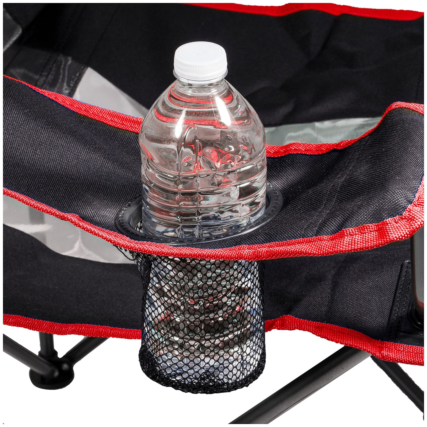 Kelsyus Original Foldable Canopy Chair for Camping, Tailgates, and Outdoor Events, Grey/Red