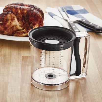 Amco 32oz Grease Separator, Bottom Release, Mess-Free Pouring, Dishwasher Safe