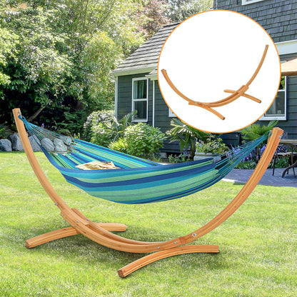 10.6' Wooden Hammock Stand GPicnic Camp Accessories, 264lbs, Natural