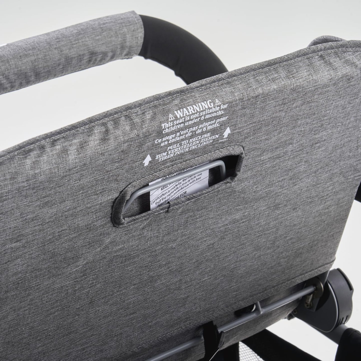 Familidoo H4E Quad Stroller Wagon for Kids, 4-Seater Daycare Baby Stroller with 5-Point Safety Harness, Lightweight & Foldable with All Reclining Seats, Double Canopy & Rain Cover (Gray)