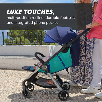 Baby Jogger® City Tour 2 Ultra-Compact Carry-On Approved Travel Stroller in Coastal with Belly-Bar Lightweight Easy Fold Ideal for Traveling and Everyday Adventures