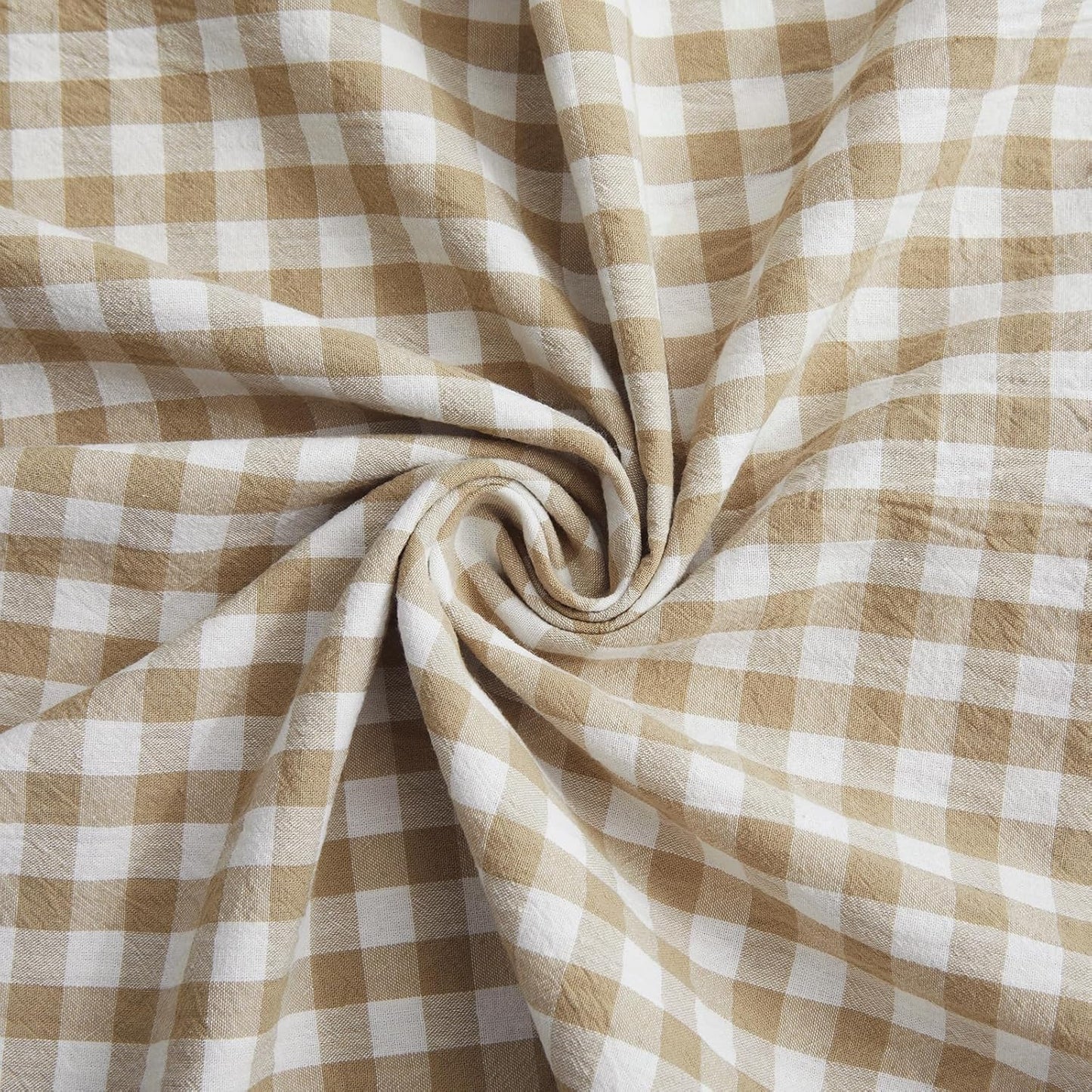 26 26 Inches, Set 2, KKJIAF Ruffle Gingham Pillow Covers x Cotton Plaid Throw Pillow Shams of Linen Feel Ruffled Plaid