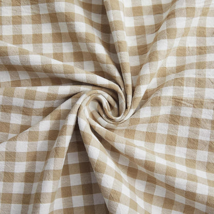 2 20x36 Inch, KKJIAF Pcs Plaid Ruffle Pillow Case King Size, Ruffled Gingham Cotton Pillowcases Linen Feel Plaid Bed