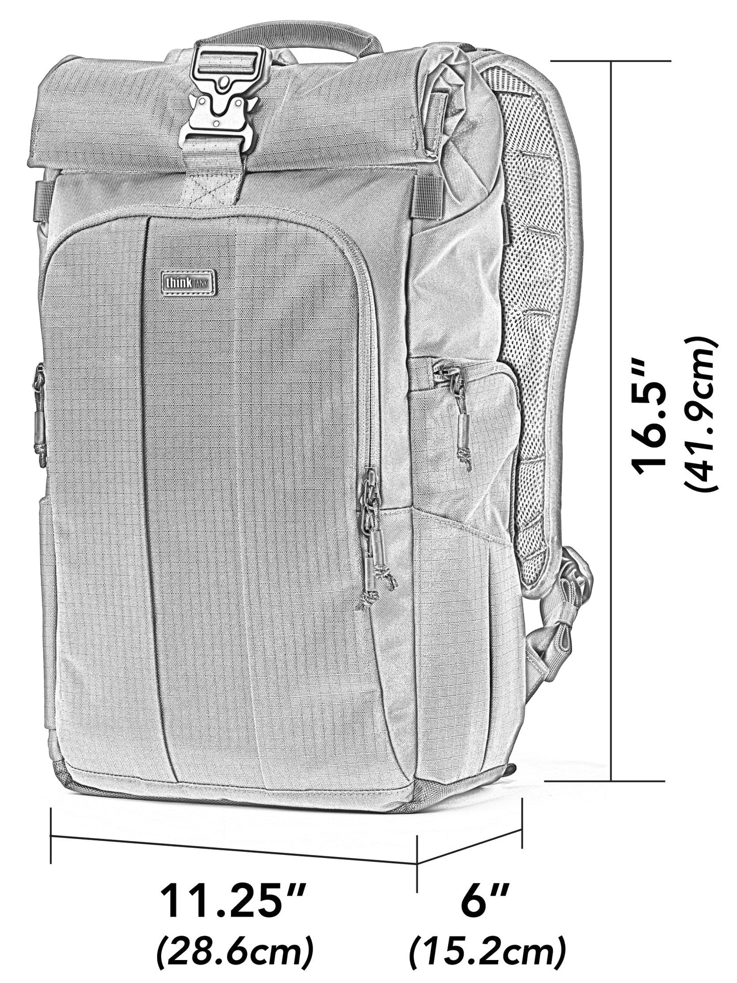 Think Tank FocusPoint 22L RollTop Camera Backpack - Urban Rust: Expandable Travel & Camera Backpack with Laptop Sleeve, Quick Side and Back Access, Rain Cover – Versatile Photography & Travel Bag