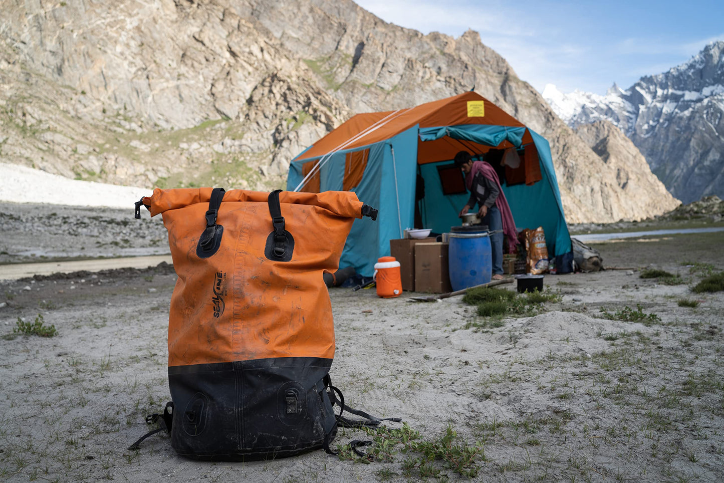 SealLine Pro Pack Waterproof Backpack, Orange, 70-Liter