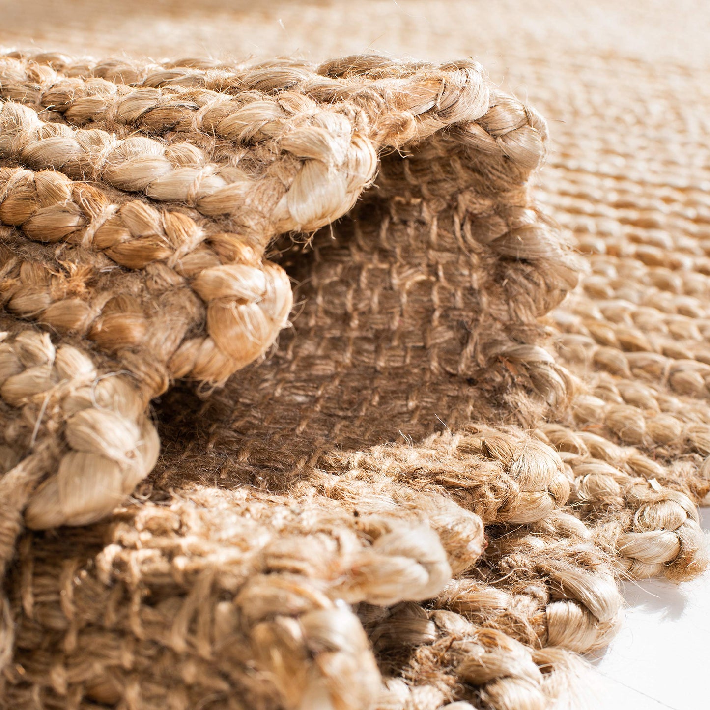 SAFAVIEH Area Rug 8x10 - Cape Cod Collection - Large - Natural, Handmade Braided Jute, Ideal for Living Room, Bedroom, Office, Dining Space (CAP355A)