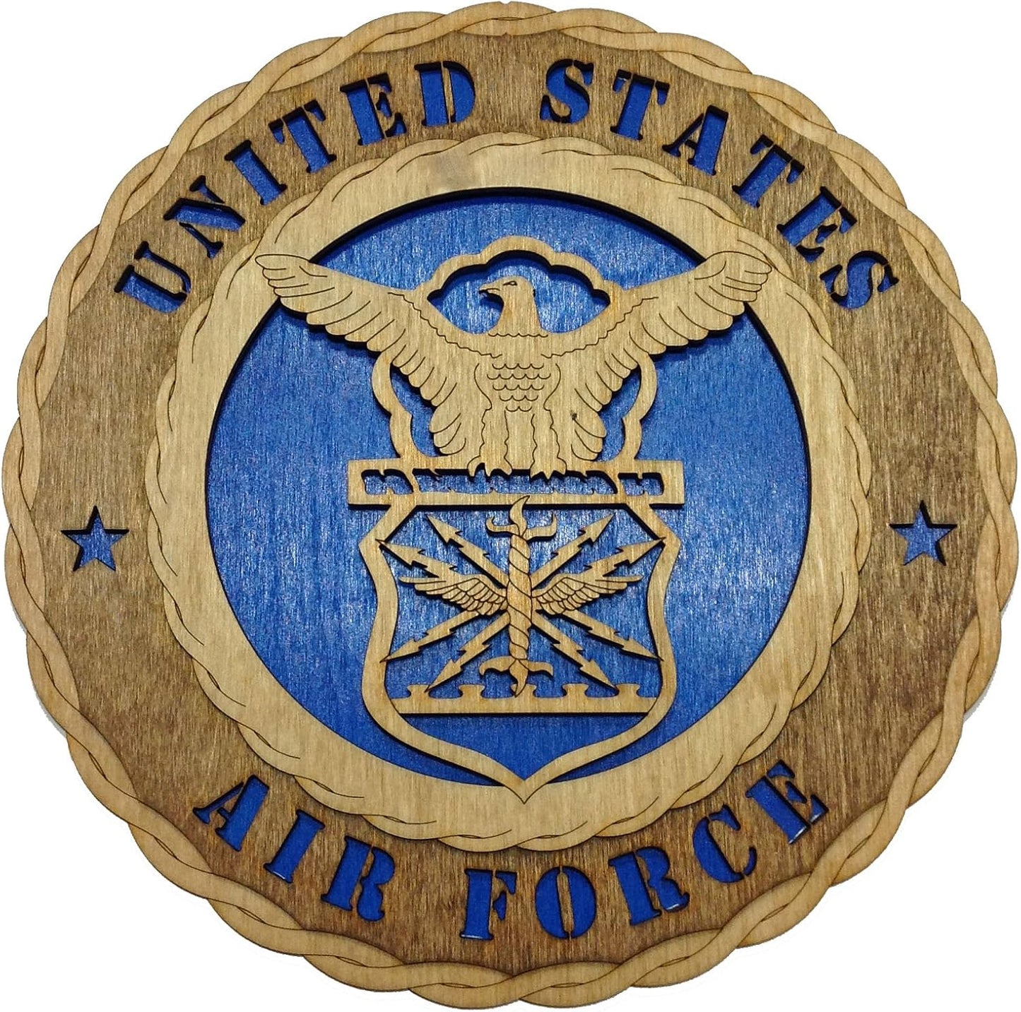 Unique Decorative Custom Laser Crafted Wooden Wall Plaque, Armed Forces Air Force