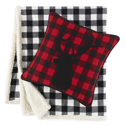 Eddie Bauer Home - Throw Pillow with Zipper Closure, Perfect Home Decor for Bed or Sofa (Wallace Plaid Cinder, 20" x 20")