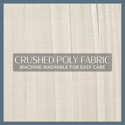 Elrene Home Fashions Jolie Crushed Semi-Sheer Window Curtain, 52" x 84", Adjustable Tie-Top