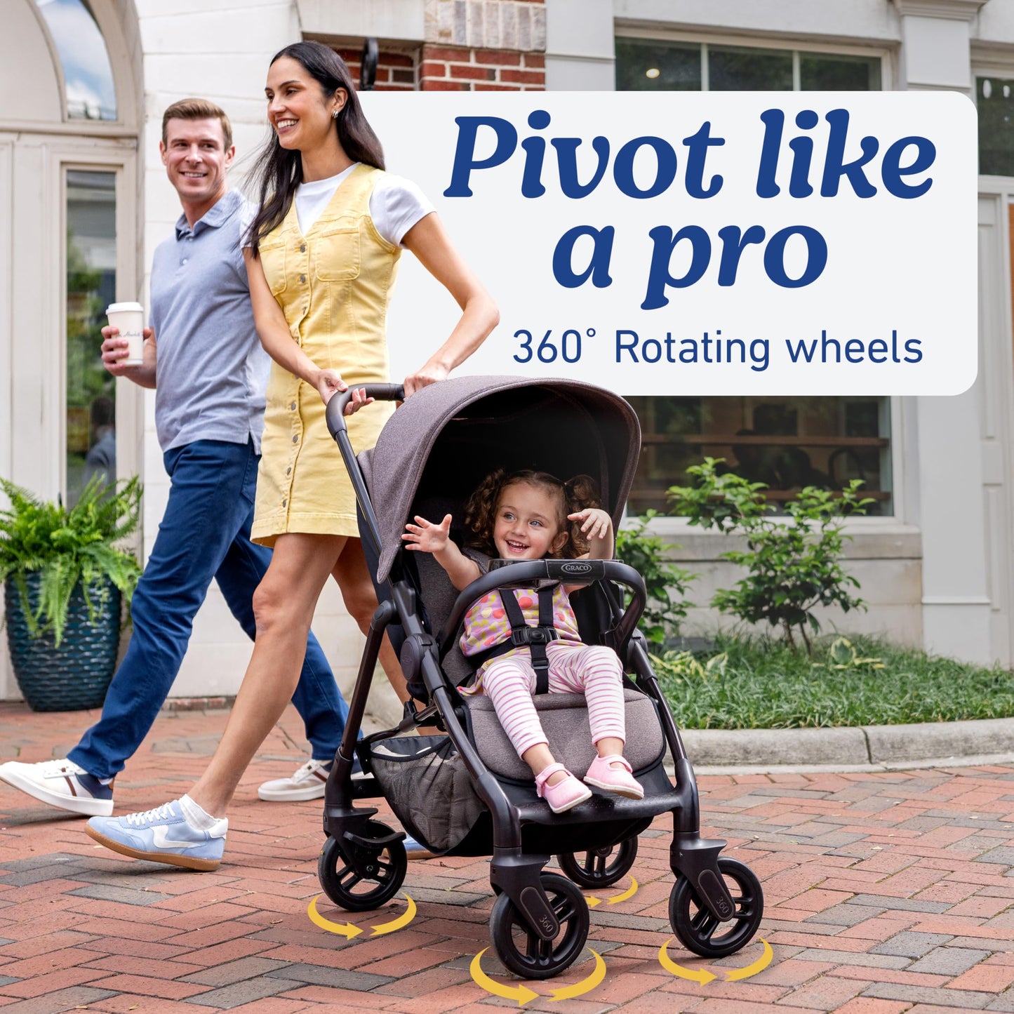 Graco Merge Travel System - Swivel Wheel Baby Stroller Car Seat Combo, Travel System Stroller with 360-Degree Rotating Wheels