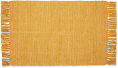 DII Woven Rugs Collection, Ribbed Reversible Cotton 2x3', Honey Gold & Off-White for Home Decor