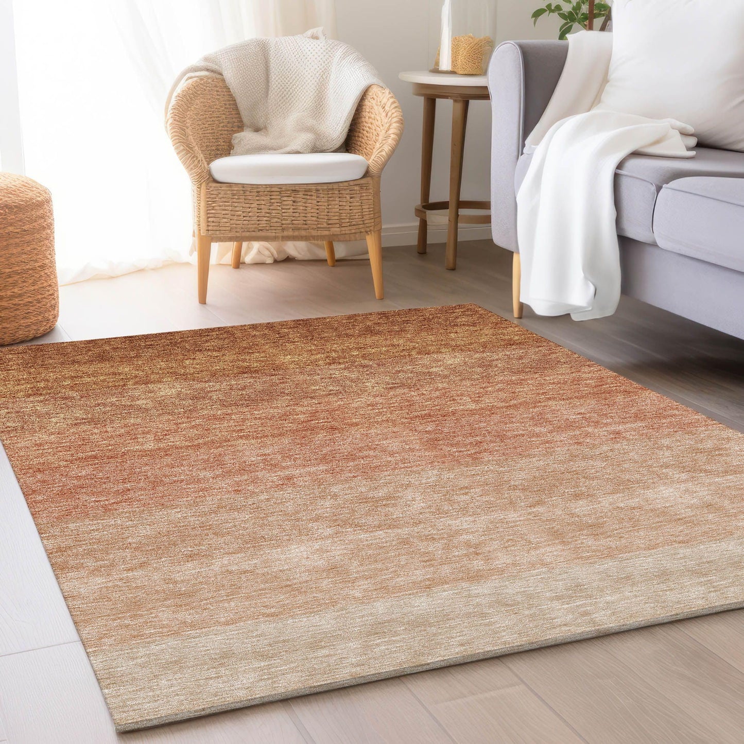 Addison Rugs Mayfield AMF928 Paprika 9' x 12' Indoor Premium Machine Washable Runner Rug, Silky Soft, Easy Clean, Non Shedding, Bedroom, Living Room, Dining Room, Kitchen, Patio Rug