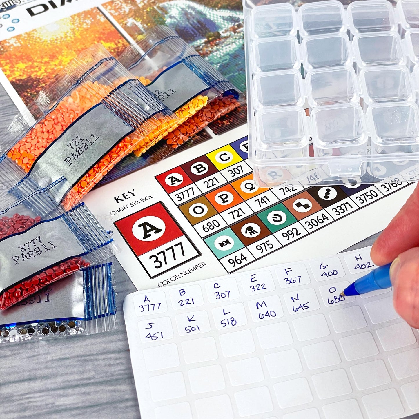 ArtSkills Diamond Painting Kit, Diamond Art on Framed Canvas with Gem Storage Case and Accessory Kit, Forest, 3 Stretched Canvas Panels, 14” x 7” Each